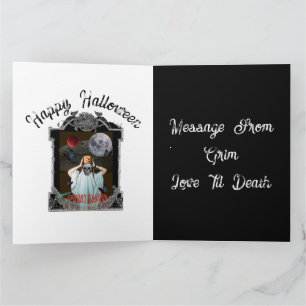 Mikitiez spooky vibes Vintag gothic halloween Karte