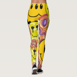 Mikitiez Throw Pillow Smileyface gelber Garten Leggings