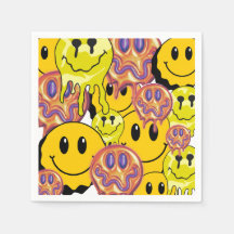 Mikitiez Throw Pillow Smileyface gelber Garten