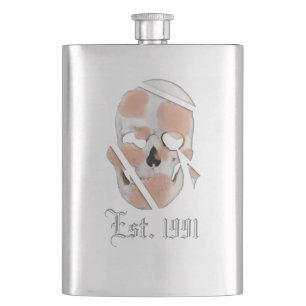 Mikitiez Totenkopf rosa Graffiti Pride Flachmann