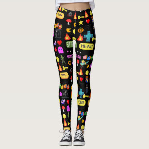 Mikitiez Videospiel Pixel halloween Spookbat Leggings