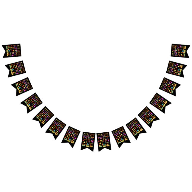 Mikitiez Videospiel Pixel halloween Spookbat Wimpelkette (Alle)