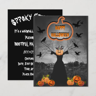 Mikitiez Vintage halloween sprichwörtliche Kürbis Einladung