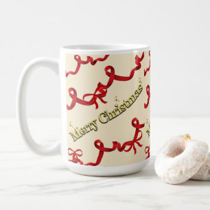 Mikitiez Weihnachtsband rotweiß Zuckerstange X'mas Kaffeetasse