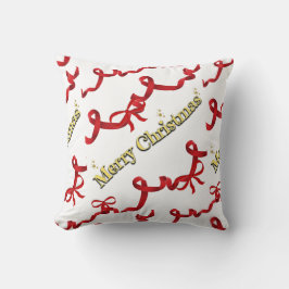 Mikitiez Weihnachtsband rotweiß Zuckerstange X'mas Kissen