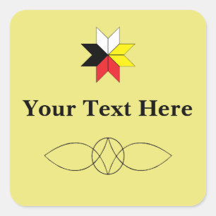 Mi'kmaq/Celtic Quadratischer Aufkleber