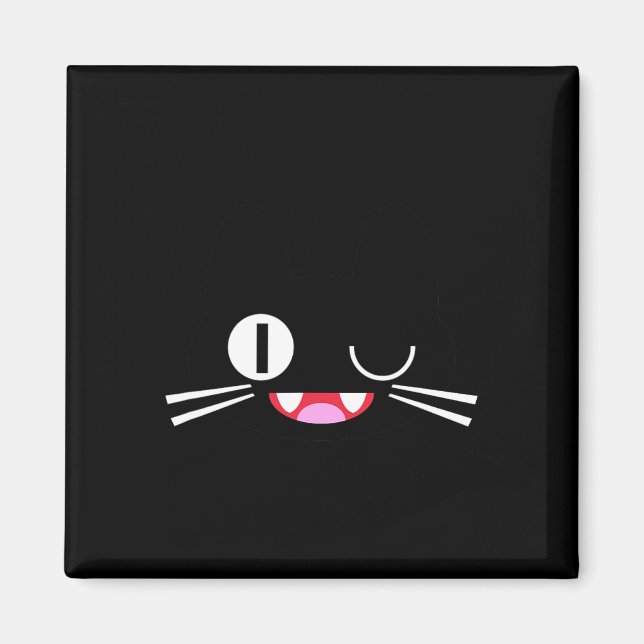 Miko Kuta Neko Cat Cosplay Glitch Videospiel Techs Magnet (Vorne)