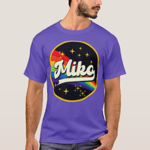 Miko Regenbogen im Weltraum im Vintage-Stil T-Shirt