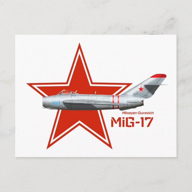 Mikoyan Guervich MiG-17 Postkarte (Vorderseite)