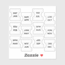 Mikro-Monats-Index-Tab-Bujo-Teiler-Etiketten-Plane