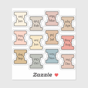 Mikro-Monats-Index-Tab-Pastell-Bujo-Planer-Etikett Aufkleber