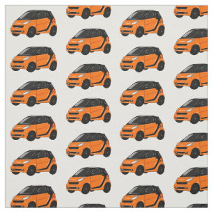 Mikroauto Cartoon-Illustration Stoff
