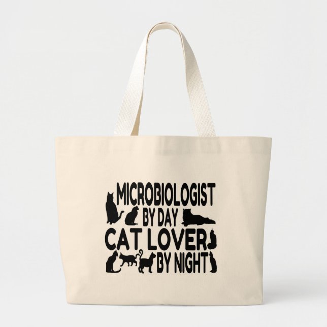 Mikrobiologe Cat Lover Jumbo Stoffbeutel (Vorne)