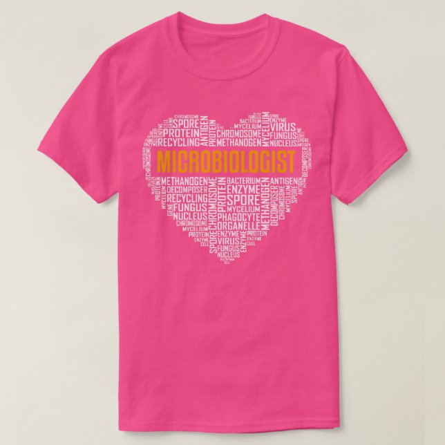 Mikrobiologe Liebe Herz T-Shirt (Design vorne)