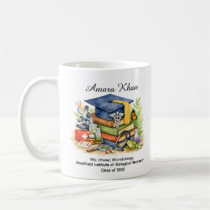 🎓Mikrobiologie Absolvent Benutzerdefinierter Nam Kaffeetasse