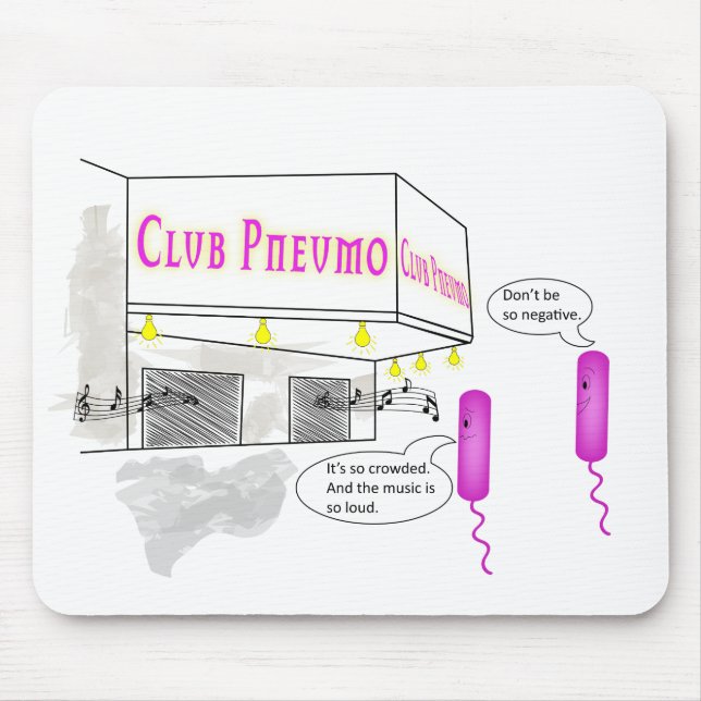 Mikrobiologie-Cartoon Mousepad (Vorne)