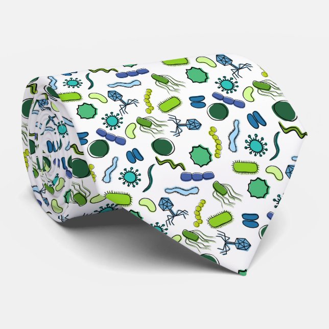 Mikrobiologie - Farbe auf Weiß Krawatte (Gerollt)