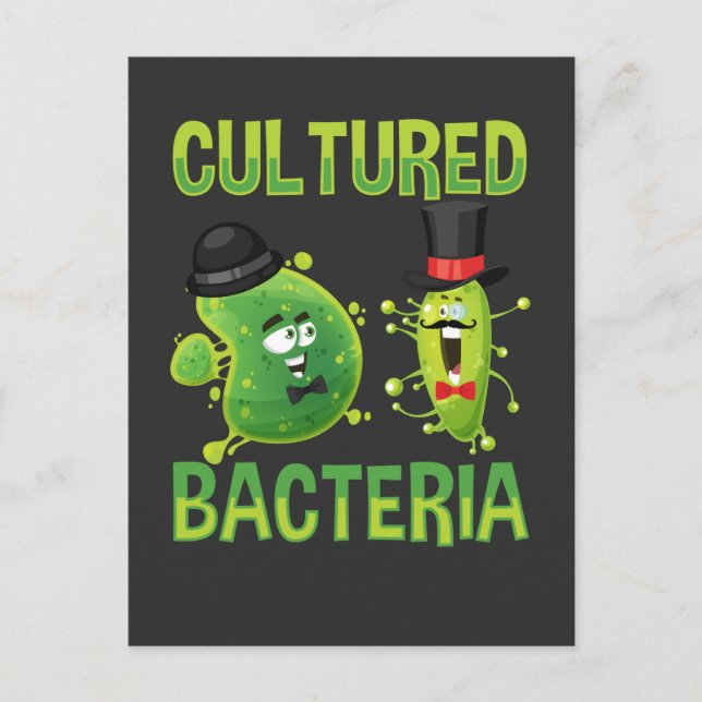 Mikrobiologische Kultur Bacteria Science Pup Postkarte (Vorderseite)