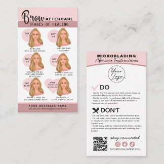 Mikroblading Aftercare Instructions Busine Visitenkarte