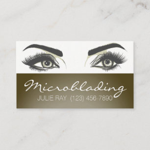Mikroblading , Augenbrauen, Tattoo, bleibende Make Visitenkarte