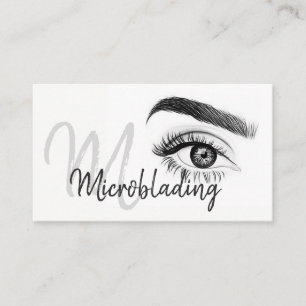Mikroblading, Augenbrauen, Tattoo, Permanentes Mak Visitenkarte