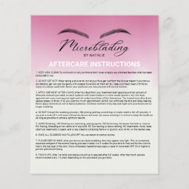 Mikroblende Aftercare Instruction Pink Ombre Flyer