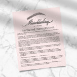 Mikroblende nach der Pflege Blush Pink Flyer<br><div class="desc">Mikroblading Aftercare Instruction Elegant Blush Pink Flyer.</div>