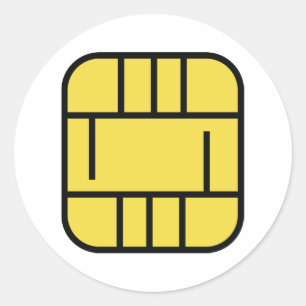 Mikrochip-Kreditkarte Runder Aufkleber