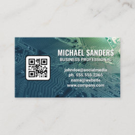 Mikrochip-Schalttafel | QR Code Business Card Visitenkarte