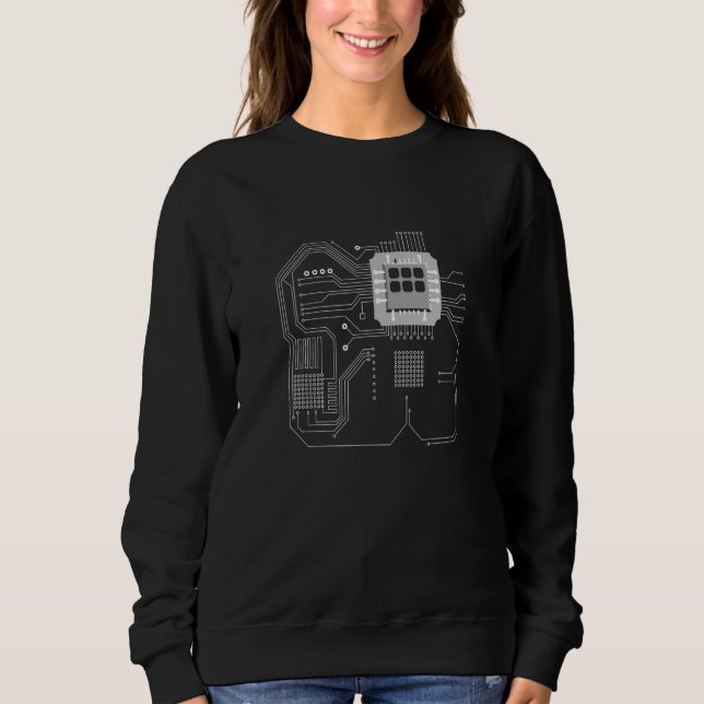 Mikrochip-Technologie für Computerprozessoren Sweatshirt (Vorderseite)