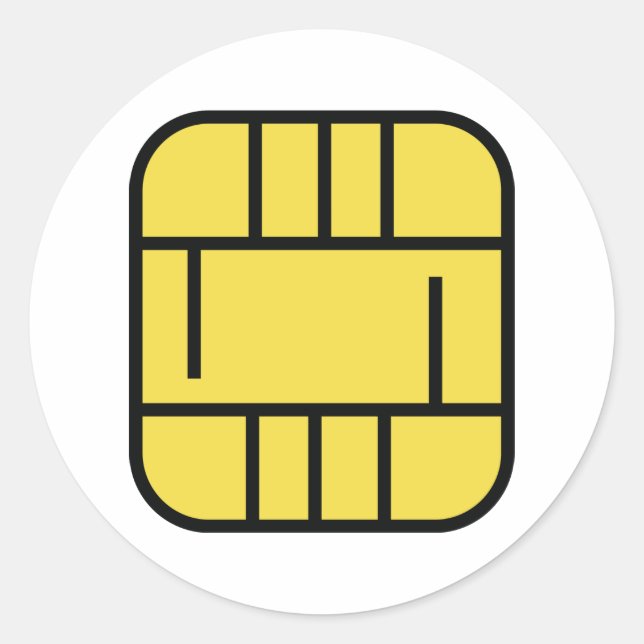 Mikrochipkarte Runder Aufkleber (Vorderseite)