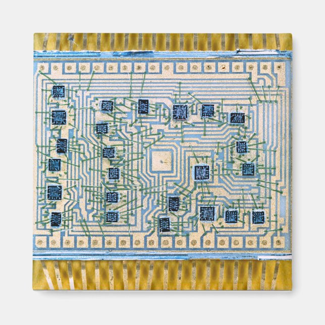 Mikrochips und Schaltkreise Magnet (Vorne)