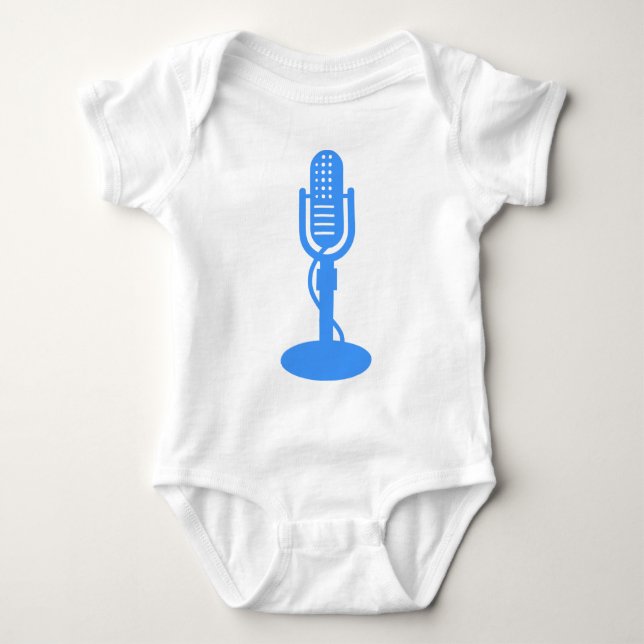 Mikrofon - Baby Blue Strampler (Vorderseite)