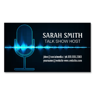 Mikrofon   Digital Sound Wave Magnetische Visitenkarte