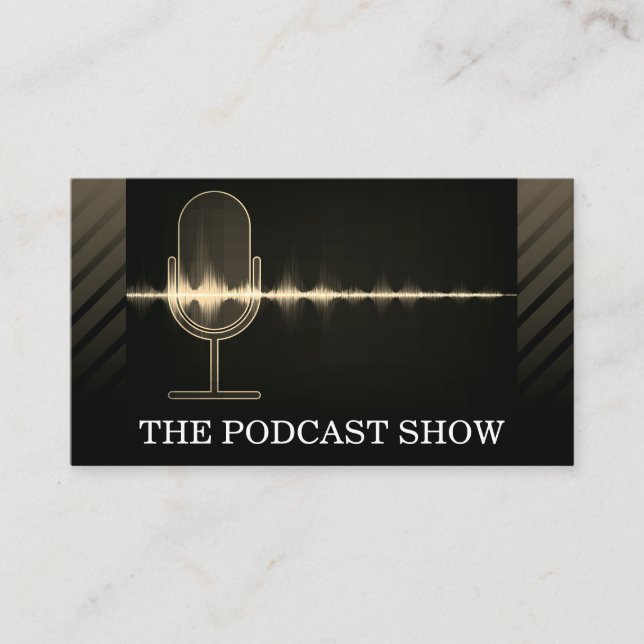 Mikrofon | Digital Sound Wave Visitenkarte (Vorderseite)