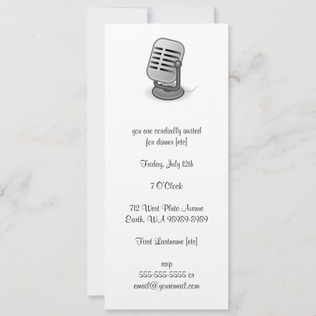 Mikrofon Einladung (Vorderseite)