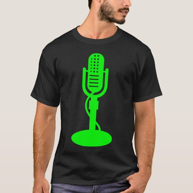 Mikrofon - grün T-Shirt (Vorderseite)