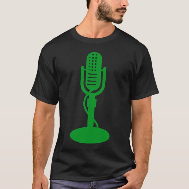 Mikrofon - grün T-Shirt (Vorderseite)