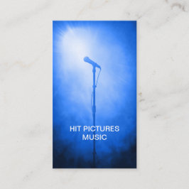 Mikrofon-Karo-Musiker-DiskjockeyVocalist kardiert Visitenkarte