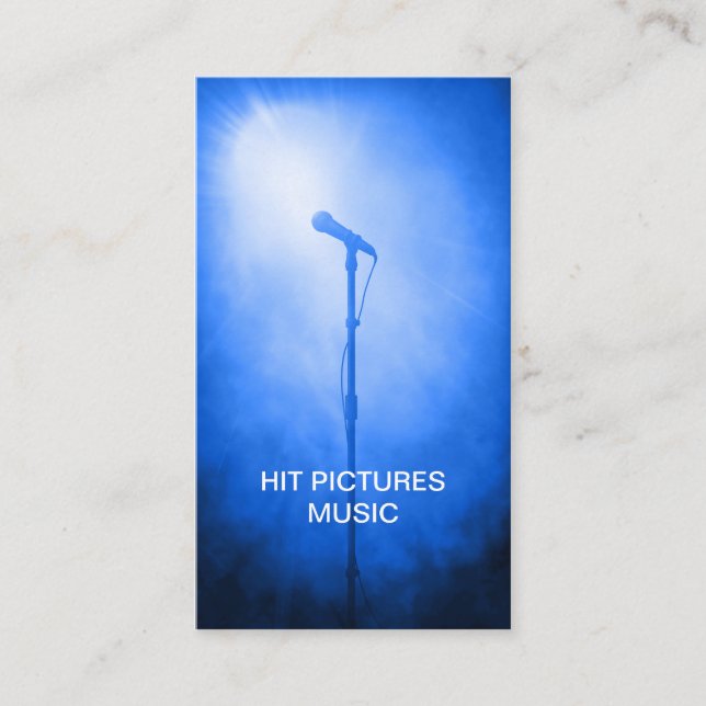 Mikrofon-Karo-Musiker-DiskjockeyVocalist kardiert Visitenkarte (Vorderseite)