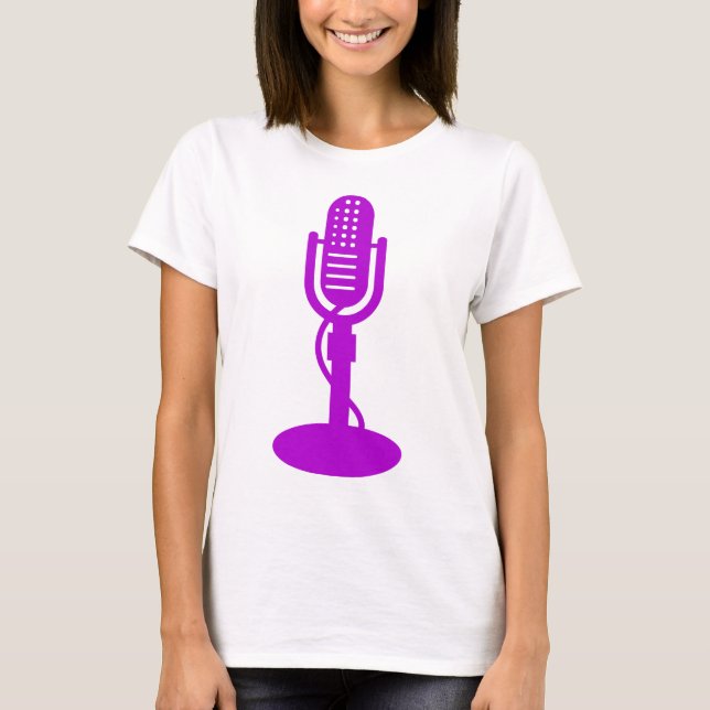 Mikrofon - Lila T-Shirt (Vorderseite)