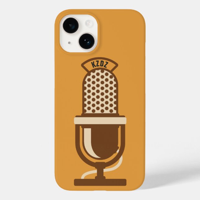 Mikrofon-Logo Radiosendername Case-Mate iPhone Hülle (Rückseite)