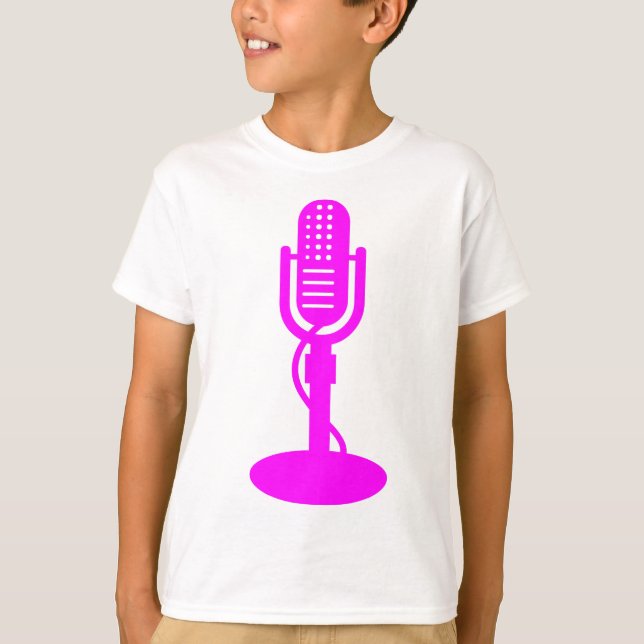 Mikrofon - Magenta T-Shirt (Vorderseite)