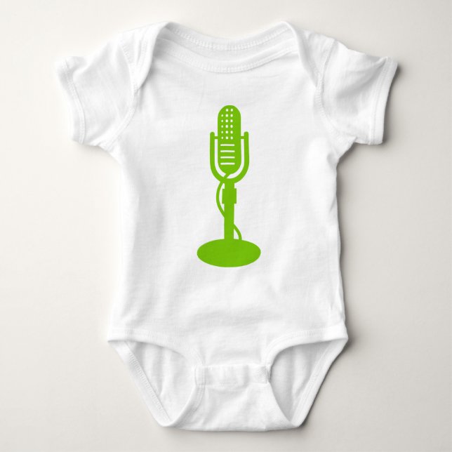 Mikrofon - Martian Green Baby Strampler (Vorderseite)