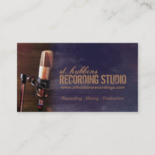 Mikrofon Music Studio Business Card Visitenkarte