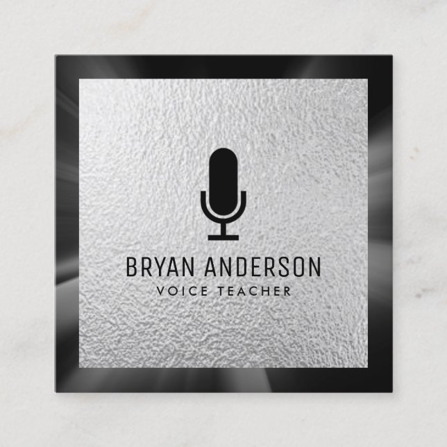 Mikrofon Quadratische Visitenkarte (Vorderseite)