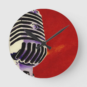 Mikrofon Runde Wanduhr