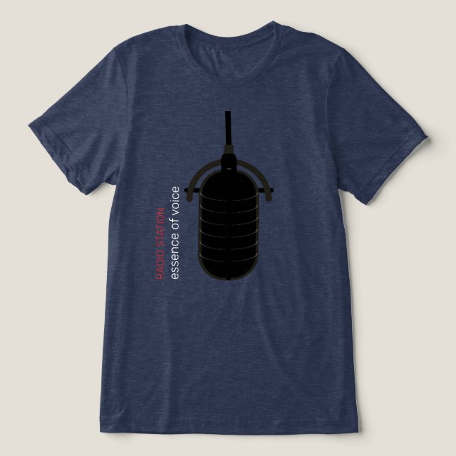 Mikrofon Tri-Blend Shirt (Design Vorderseite)