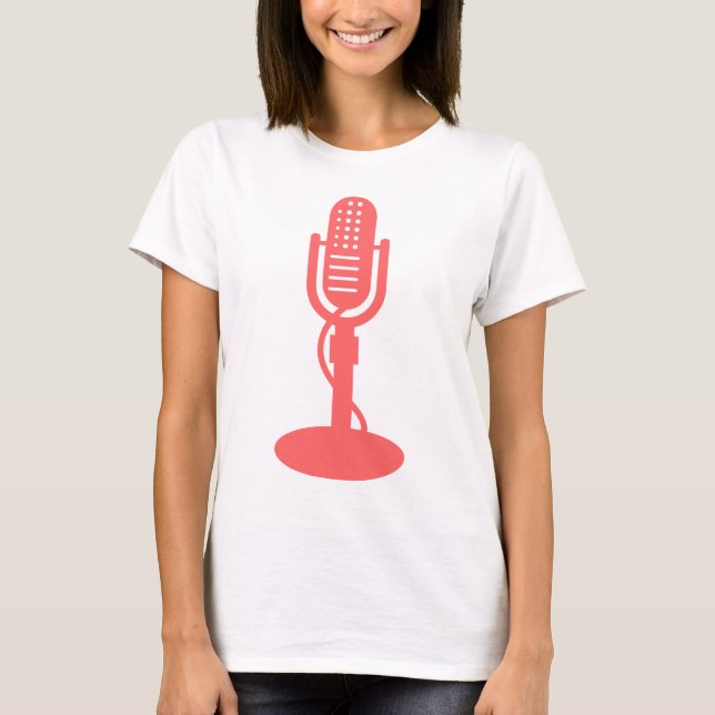 Mikrofon - Tropenrosa T-Shirt (Vorderseite)