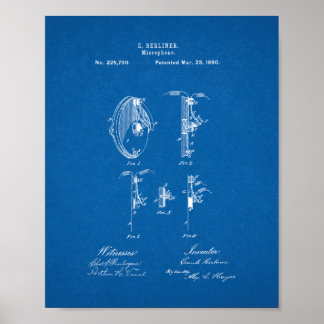 Mikrofonpatent - Blueprint Poster